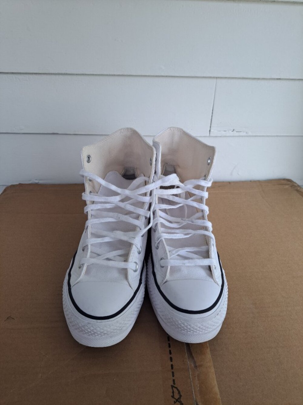 WOMEN'S COVERSE ALL STAR CHUCK TAYLOR LIFT PLATFORM HI TOPS SIZE 8 - Picture 7 of 15